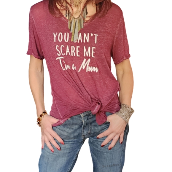MAURICE'S Can't Scare Me Mom Short Sleeve T-Shirt